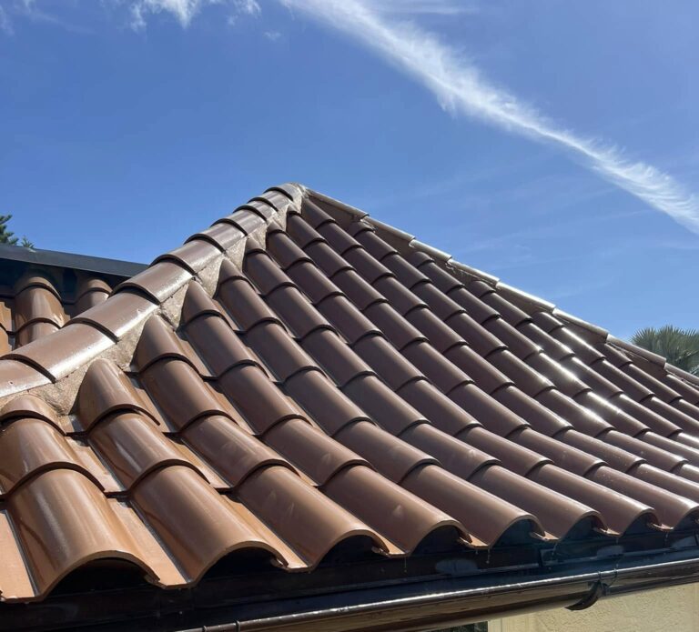 a roof of a house. The best roof cleaning in Winter Haven