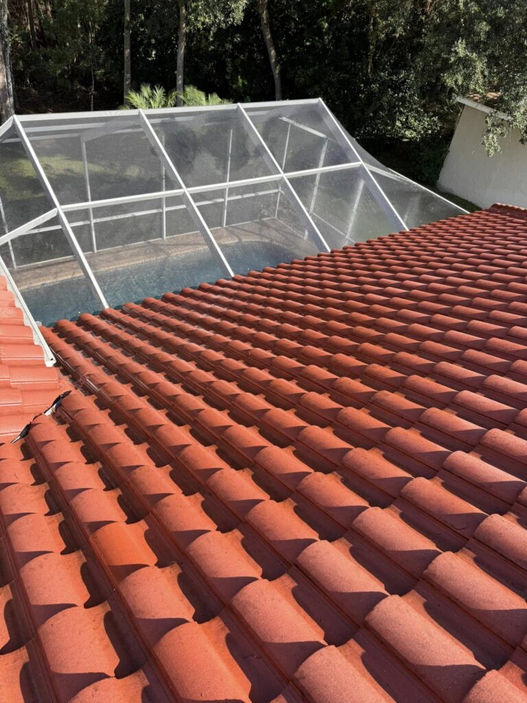 Roof Cleaning in Lakeland 4 Red roof pressure washed by W3. Best roof cleaning in Lakeland