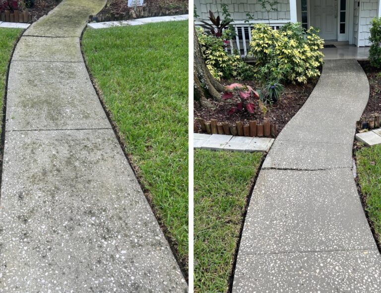 Lakeland 15 Before and after pressure washing